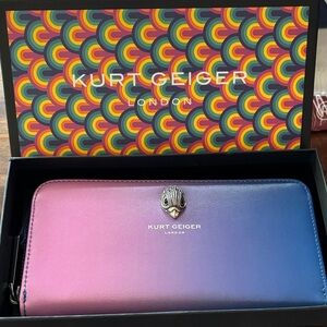 Kurt Geiger Gradient Pink and Blue Wallet